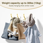4 Pack Gold Large Wall Hooks For Hanging Heavy Duty, Coat Wall, Hanger Mounted - Image 3