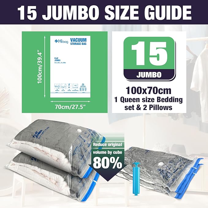 HIBAG 15 Jumbo Vacuum Seal Bags - Image 2