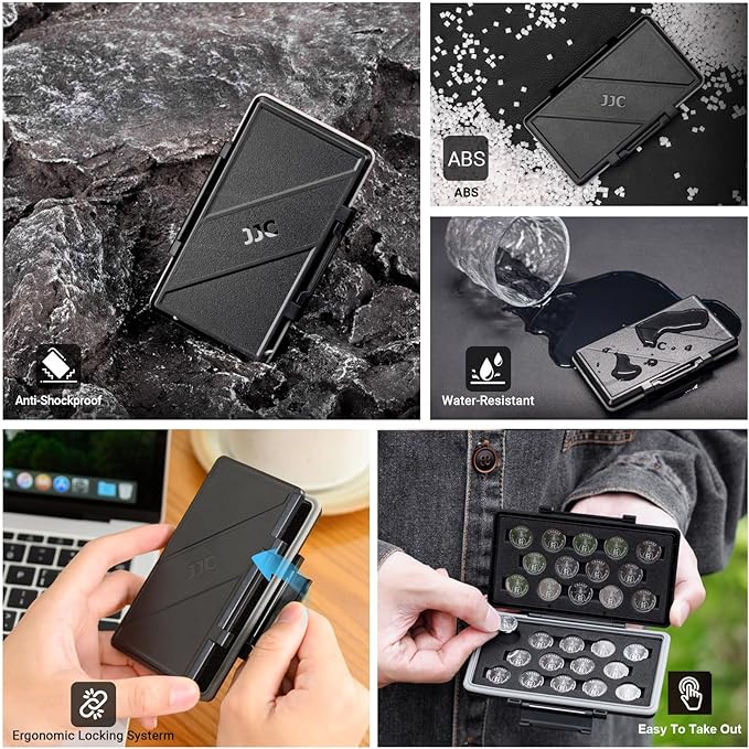 JJC CR1632/CR1620/CR1616 Battery Storage Case, Moisture-proof & Anti-shock & - Image 2