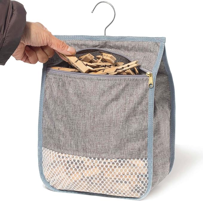 Laundry Clothespin Bag for Clothesline Outdoor, Clothes pin Bag - Image 8
