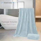 TENSTARS Silk Hemming Bath Towels - Image 2