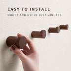 Natural Wooden Wall Mounted Hooks - Image 5