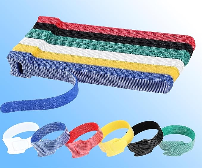60 PCS 6 Inches Colorful Reusable Cable Ties, Wire Ties, Cord Organizer by CaliforniaJOS