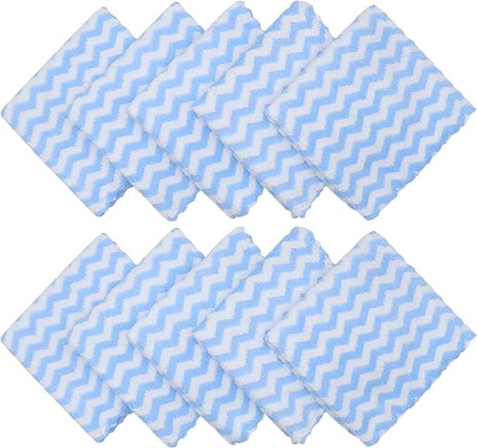 Microfiber Cleaning Cloth Lint Free Cleaning Rags, 10 Pack Fast Drying Dish Rags - Image 2