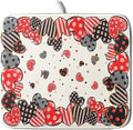 Red Heart Dish Drying Mat 16"x18" Love Dots Microfiber Dish Drainer Rack Mat by Giwawa