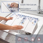 Large Stone Dish Drying Mat for Kitchen Counter, Foldable Diatomaceous Earth - Image 5