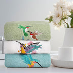 3 Pcs Hummingbird Hand Towels Farmhouse Garden Hummingbird Bathroom Decor 14x29 - Image 5