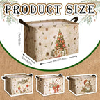 4 Pack Christmas Storage Bin Collapsible Large Christmas Storage Baskets - Image 3