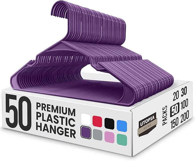 Utopia Home Plastic Hangers 50 Pack by UTOPIAHOME