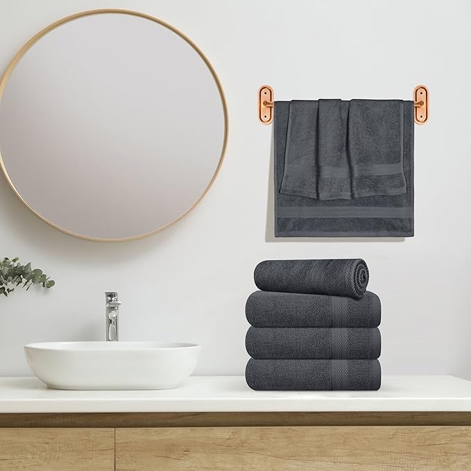 GLAMBURG Ultra Soft 6-Piece Hand Towel Set 16x28-100% Ringspun Cotton - Image 4