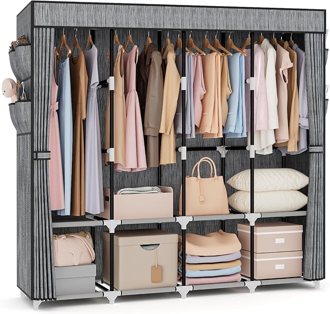VTRIN Portable Closet for Hanging Clothes 67 Inch Wide Large Capacity Portable by VTRIN