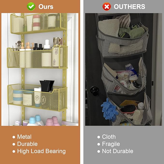 Over The Door Organizer, Metal Door Organizer Hanging - Image 6