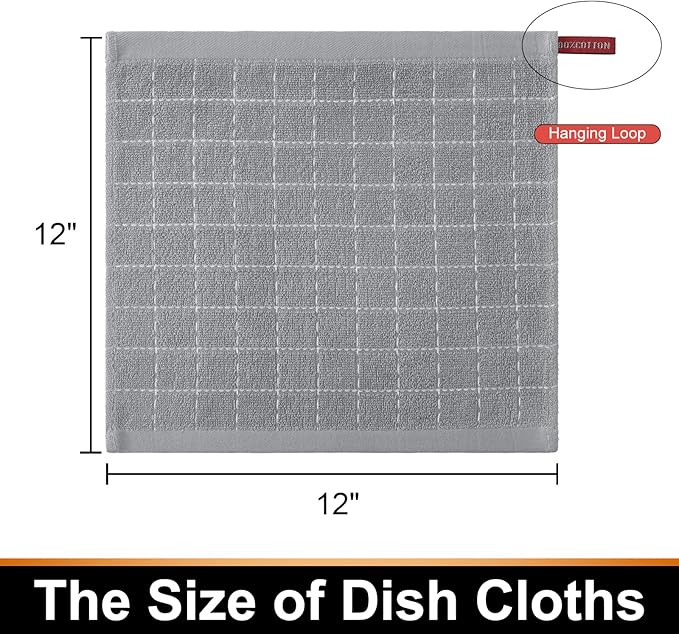 Mordimy 100% Cotton Terrycloth Kitchen Towels and Dishcloths Sets, Soft and - Image 6
