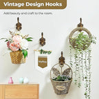 3 Pack Coat Hooks Metal Vintage Dragon Shape Hooks, Heavy Duty Large Double Hook - Image 6