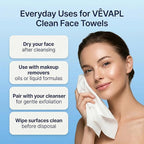 VÊVAPL® - VEVAPL Clean Facial Towels XL – 60 Towels | 100% Viscose, Disposable - Image 9