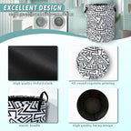 Black White Abstract Arrow Laundry Basket Foldable - Image 4