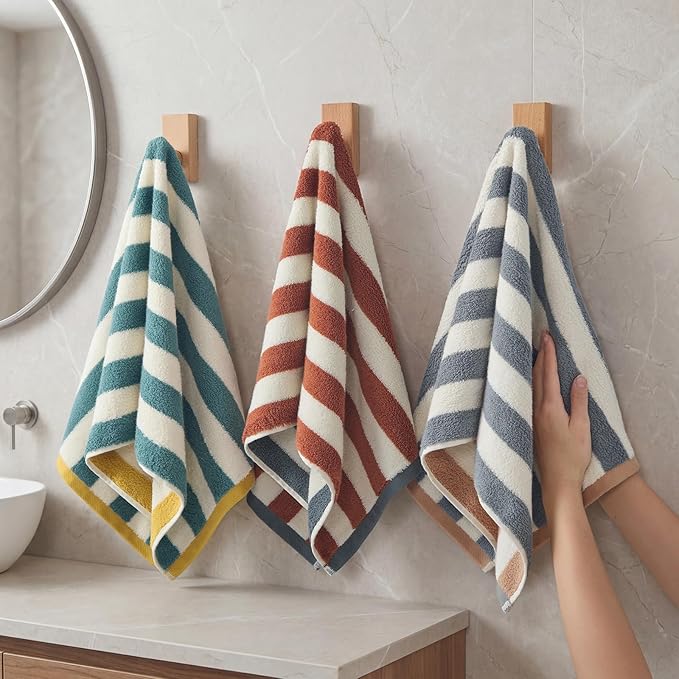 REDKISS 3-Pack Premium Hand Towels, 28x12 Inches 100% Cotton Bath Towels - Image 4