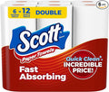Scott Paper Towels, Choose-A-Sheet, 6 Double Rolls = 12 Regular Rolls by Scott%C2%AE