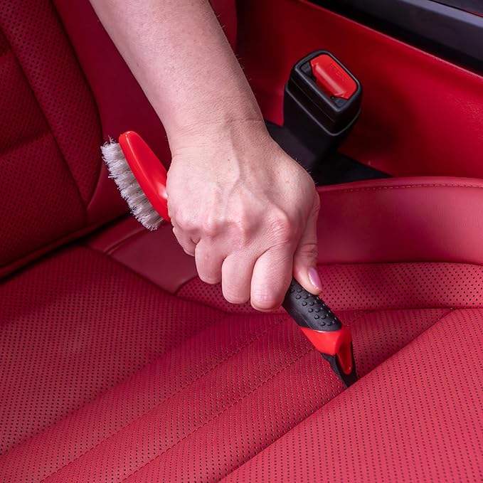 Mothers Car Detailing Brush for Stain and Hair Removal on Vinyl and Leather - Image 6