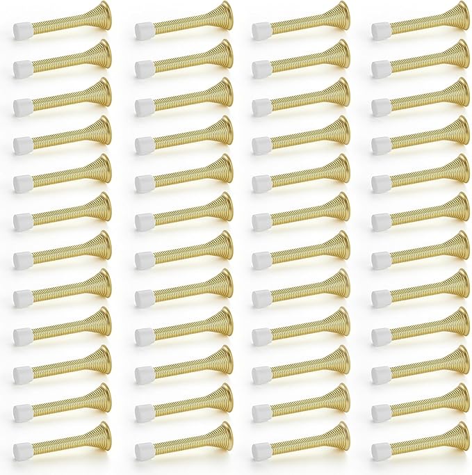 Ravinte Door Stoppers, 48 Pack Gold Spring Door Stops by Ravinte