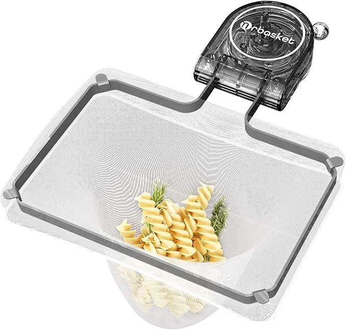 Kitchen Sink Strainer with Filter Mesh Bag, Food Waste Filter Basket, Suction by QIEPOMI