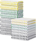 Kitinjoy Cotton 16 Pack Kitchen Towels and Dishcloths Sets, 16 x 25 Inch & 12 X by Kitinjoy