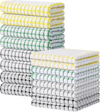 Kitinjoy Cotton 16 Pack Kitchen Towels and Dishcloths Sets, 16 x 25 Inch & 12 X by Kitinjoy