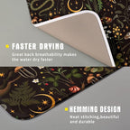 Black Mushrooms Butterfly Dish Drying Pad 16 x 18 Inch - Image 3