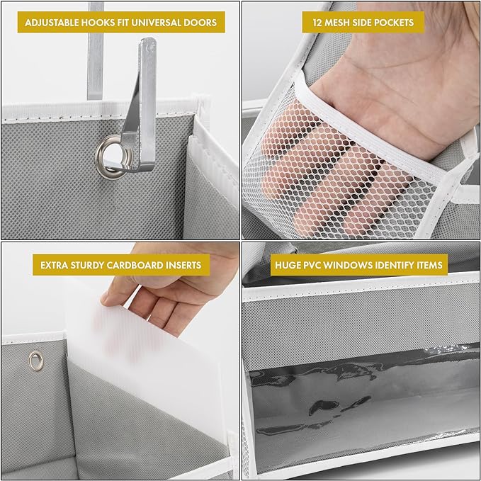 HOMELUX THEORY UPGRADED 6 Tiers Over The Door Organizer Hanging - Image 5