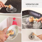Vigar Dolls Dish Brush with Ergonomic Handle and Dress-Shaped Brush Holder - Image 5
