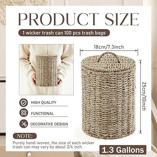Ctosree 1.3 Gallons Small Trash Can - Image 3