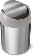 simplehuman, Brushed Stainless Steel 1.5 Liter / 0.4 Gallon Mini Countertop by Simplehuman