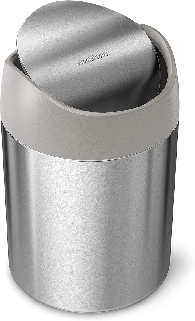 simplehuman, Brushed Stainless Steel 1.5 Liter / 0.4 Gallon Mini Countertop by Simplehuman