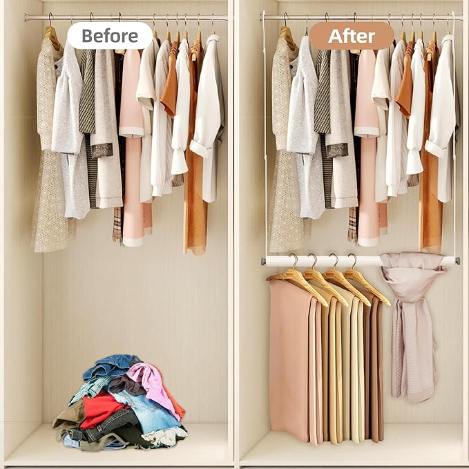 STORAGE MANIAC Adjustable Closet Rod Extender - Image 4