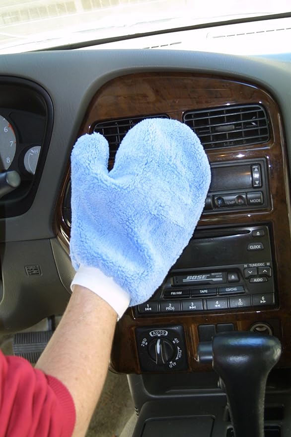 Eurow Microfiber Terry Weave Dusting & Polishing Mitt, Scratch-Free, Ultra-Soft - Image 5
