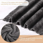 Syhood 12 Pieces Face Wash Cloth 12 x 12 in Makeup Remover Cloths Towel Coral - Image 6