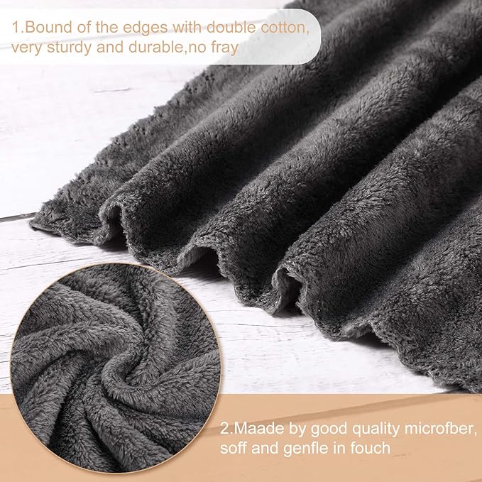 Syhood 12 Pieces Face Wash Cloth 12 x 12 in Makeup Remover Cloths Towel Coral - Image 6