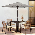 AreShark 7.5FT Patio Umbrella Table Market Umbrella with 6 Sturdy Ribs, Button Tilt/Crank Heavy-Duty Round Outdoor Umbrellas for Garden, Deck, Backyard,and Pool, Foggy Gray - Image 2