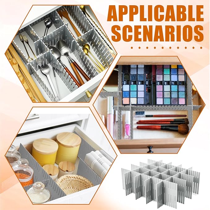 Blosssound 15 Pcs 5.12 Tall Drawer Divider Adjustable Drawer Organizer DIY - Image 7