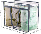 Clear Vinyl Zippered Storage Bags 40L Sturdy Storage Bags - Image 3
