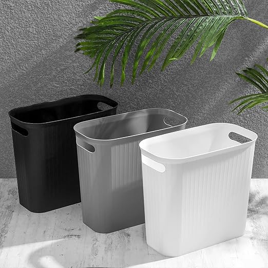 rejomiik Bathroom Small Trash Can Slim Garbage Can Wastebasket 3.5 Gallon - Image 7