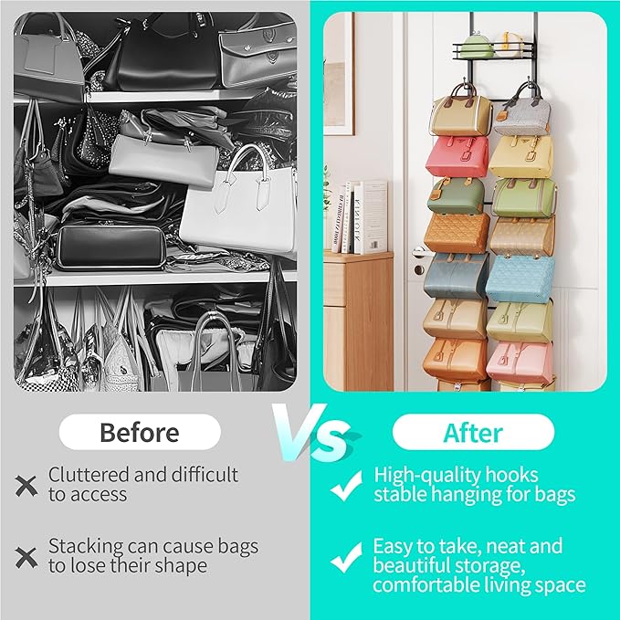 HapiRm Over The Door Purse Organizer - Image 6