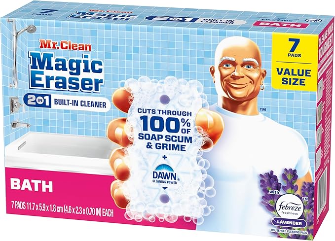 Mr. Clean Magic Eraser Sponge, Bathroom Cleaner, Shower Cleaner, Tub Cleaner - Image 11