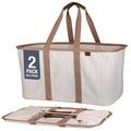 CleverMade Collapsible Laundry Tote 2-Pack – Foldable Carry-All Storage Bin by CleverMade