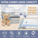 Cozy Essential 4 Pack XXL Jumbo Vacuum Storage Bags, Extra Sealed Bags - Image 2