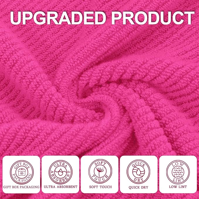 Hot Pink Towels for Bathroom - Image 2