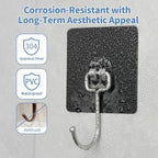 Adhesive Wall Hooks for Hanging - 60lb Heavy Duty Waterproof & Rustproof - Image 3