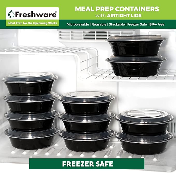 Freshware Meal Prep Bowl Containers Plastic Bowls - Image 9