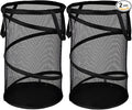 BATTOO 2 Pack Large Collapsible Laundry Basket Foldable Mesh Pop Up Hamper by BATTOO