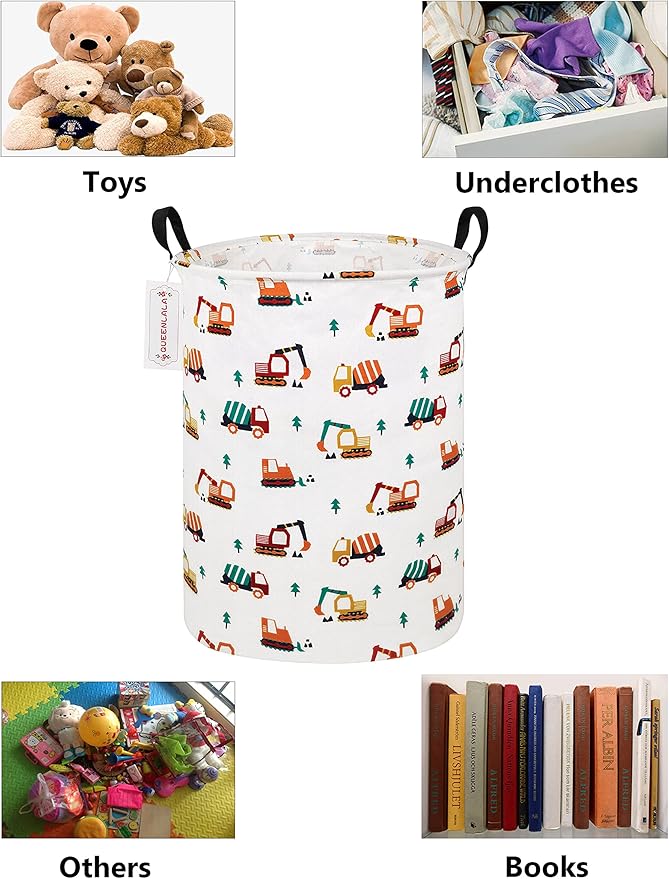 QUEENLALA Large Storage Basket, Laundry Hamper/Bathroom/Home Decor/Collapsible - Image 3